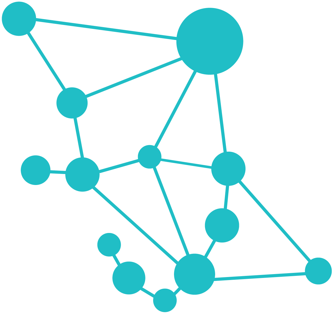 network of dots connected by lines